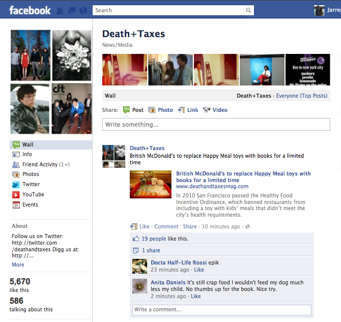 Death + Taxes Magazine Facebook